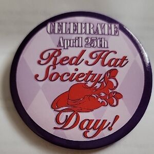 Purple and Red Party Button